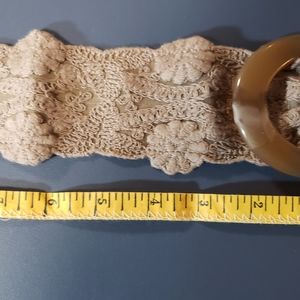 J Jill Lt Brown Large fabric belt